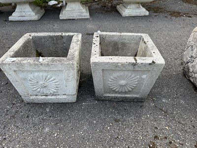 Lot 267b - Pr small square Planters