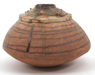 Lot 77 - A Studio Pottery vase of ovoid form with a...