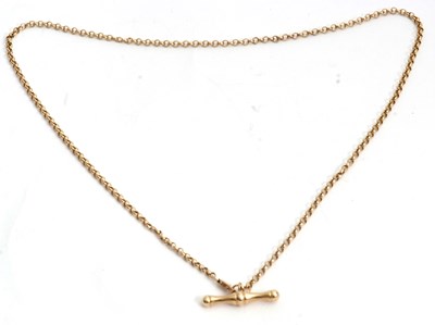 Lot 156 - A 9ct necklace, the belcher link necklace with...
