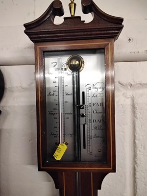 Lot 264 - Inlaid stick barometer