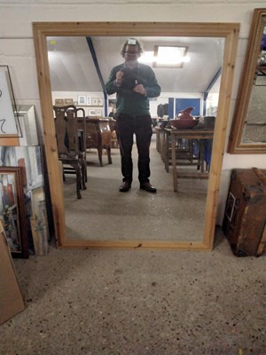 Lot 267 - Pine framed mirror