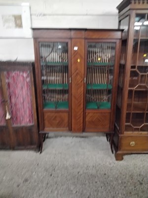 Lot 254 - Edwardian mahogany and inlaid display cabinet...