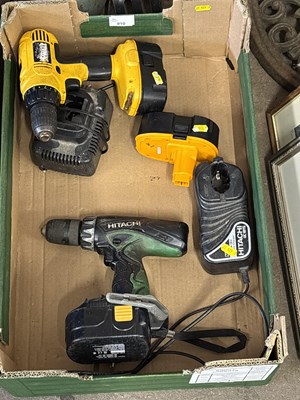 Lot 910 - Hitachi and Dewalt cordless drills