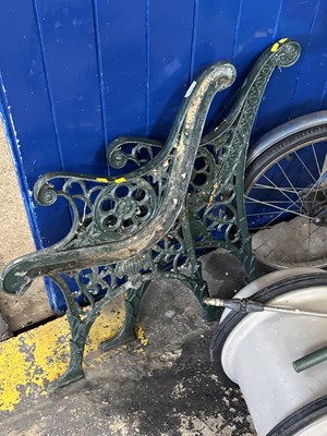 Lot 918A - Pair of cast iron bench ends