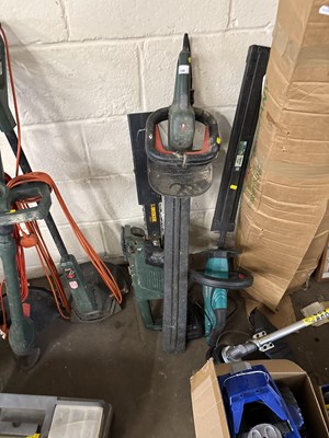 Lot 930 - Two electric hedge cutters and an electric...