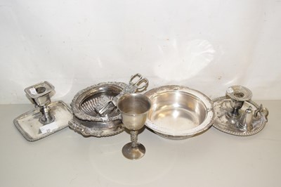 Lot 26 - Mixed Lot: Various silver plated chamber...