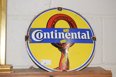 Lot 37 - A circular enamel sign Continental Tyres
