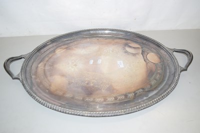 Lot 43A - A large oval silver plated double handled...