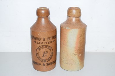 Lot 51 - Two stone ware ginger beer bottles Hunt of...