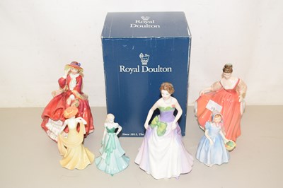 Lot 59 - A group of six Coalport and Royal Doulton figures