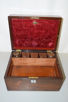 Lot 68 - A Victorian rosewood writing box with fitted...