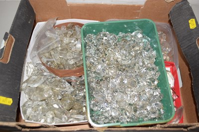 Lot 91 - Box of various glass drapes for chandeliers