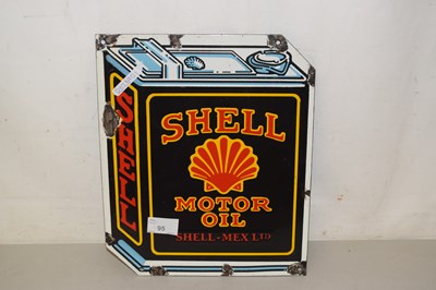 Lot 95 - A small enamel sign for Shell Motor Oil