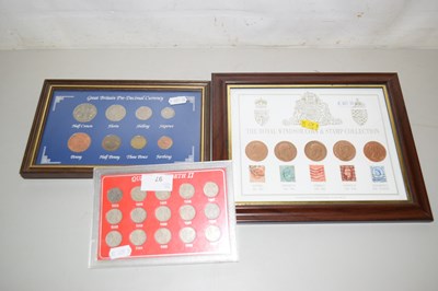 Lot 97 - A group of four frames of British coins and...