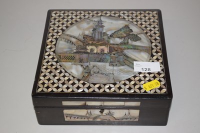 Lot 128 - A 20th Century mother of pearl inlaid Chinese box