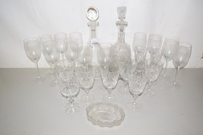 Lot 153 - Mixed Lot: Decanters, clear wine glasses etc