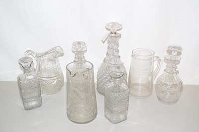 Lot 156 - A group of various 19th Century decanters,...