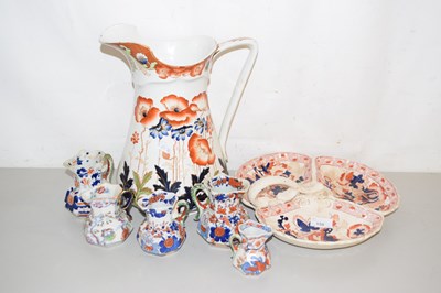 Lot 159 - Group of small Masons ironstone jugs, an hors...