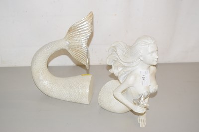 Lot 162 - Modern resin mermaid bookends