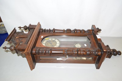 Lot 176 - A late 19th Century Vienna style wall clock...