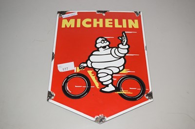 Lot 177 - A small Michelin Tyres enamel sign