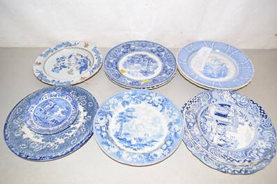 Lot 181 - Group of various Victorian and later blue and...