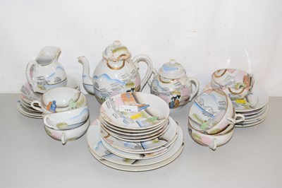 Lot 189 - A Japanese eggshell porcelain tea set
