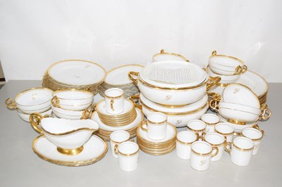 Lot 197 - A quantity of Royal Chelsea gilt rimmed dinner...