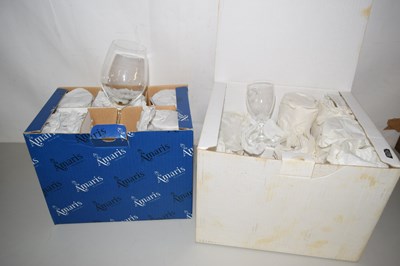 Lot 201 - Two boxes of various wine glasses