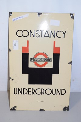 Lot 210 - A London Underground enamel sign marked...
