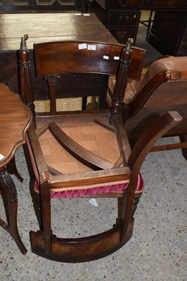 Lot 269 - A pair of late Georgian mahogany bar back...