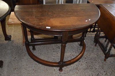 Lot 271 - An oak hall table with single drop leaf