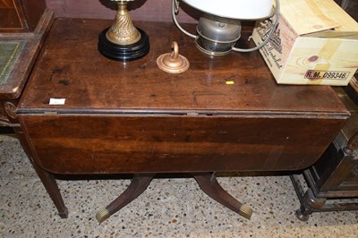 Lot 281 - 19th Century mahogany pedestal Pembroke table