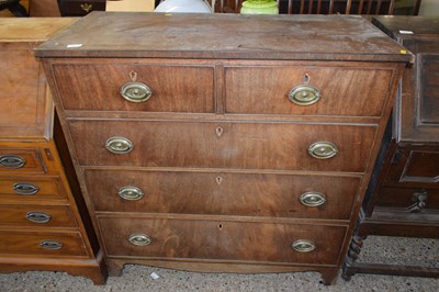 Lot 296 - A late Georgian mahogany five drawer chest,...