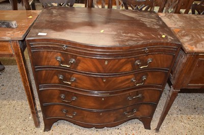 Lot 311 - A Georgian Revival serpentine front four...