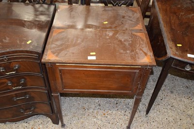 Lot 312 - An Edwardian mahogany drinks cabinet, lid is...
