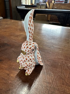 Lot 174 - An Herend porcelain Rabbit Figurine