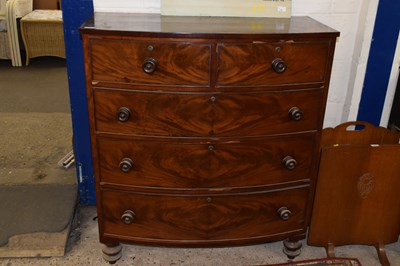 Lot 335 - A Victorian mahogany bow front five drawer chest