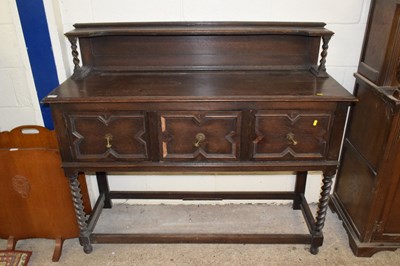 Lot 338 - Early 20th Century sideboard on barley twist legs