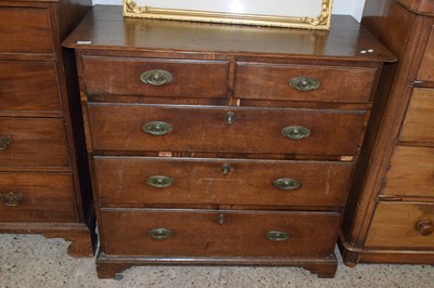 Lot 342 - An 18th Century oak five drawer chest with...