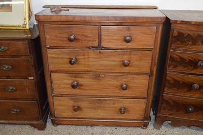Lot 344 - Victorian mahogany five drawer chest with...