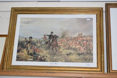 Lot 219 - Reproduction coloured print of The Battle of...