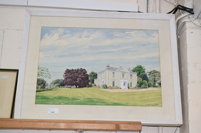 Lot 228 - E. Berney Hall study of a country house,...