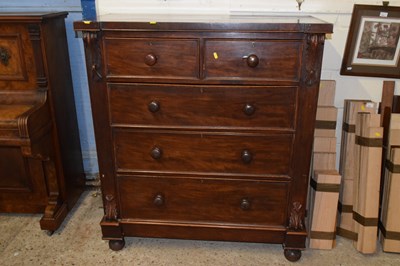 Lot 238 - A Victorian mahogany five drawer chest