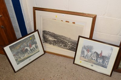 Lot 265 - Monochrome print of Jersey Races together with...