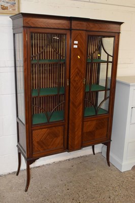 Lot 245 - Edwardian mahogany and inlaid display cabinet...