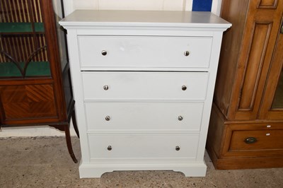Lot 246 - Modern light wood finish four drawer chest