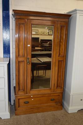 Lot 247 - A late Victorian mirror door wardrobe