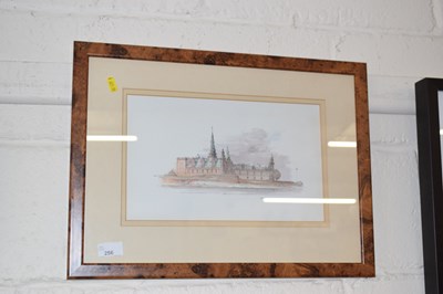 Lot 256 - A coloured print of a German castle