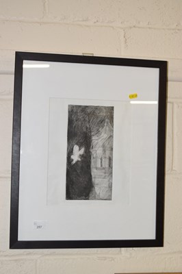 Lot 257 - A modern monochrome print of a barn owl